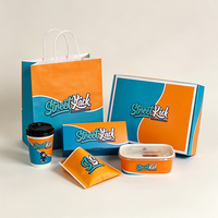 Boîte à lunch en papier compostable de qualité alimentaire, résistante à la graisse, gamme complète, pour restaurants et chaînes de restauration (boîte à emporter)