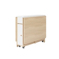 Ensemble de table à manger pliante en bois à grande capacité avec 6 chaises, design moderne, extensible, meubles de cuisine, table pour petit appartement
