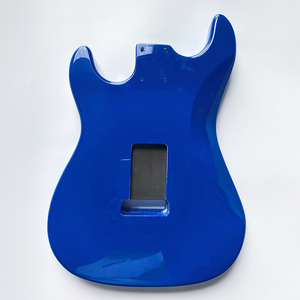Cuerpo de guitarra DIY de aliso con acabado brillante azul místico al por mayor para kits - Product Image 4