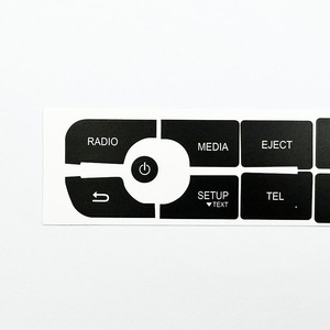 Renault <b>CD</b> Radio Button Repair Sticker Black Adhesive <b>Custom</b> Shape YH24030504 - Product Image 2