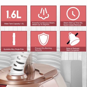 Sonifer SF-9087 Bình Nước Đứng 1.6L Dùng Trong Nhà Chuyên Nghiệp Mới 2023 Nồi Hấp Quần Áo Chạy Điện 1800W - Product Image 4