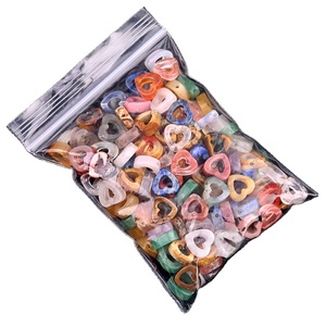 Grande foro 10mm assortito di cristallo naturale agata amore cuore perline forato pietra allentata per la creazione di gioielli fai da te - Product Image 2