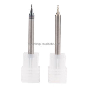 0.1mm 0.2mm 0.3mm 0.5mm 0.6mm <span class=keywords><strong>Micro</strong></span> fraise en bout avec embout CNC 2 cannelures Hrc55 Hrc65 Hrc60 carbure <span class=keywords><strong>Micro</strong></span> boule nez fraise en bout plat - Product Image 6