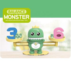 Jouets d'équilibre <span class=keywords><strong>math</strong></span>ématiques miniatures éducatifs pour enfants d'âge préscolaire, en plastique, hippopotame, <span class=keywords><strong>monstre</strong></span>, chien, robot - Product Image 6