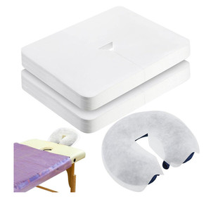 แนะนำเป็นอย่างยิ่ง ผ้าคลุมรองศีรษะแบบใช้แล้วทิ้งสำหรับเตียงนวด ทำจากผ้าสปันเลซ สำหรับเตียงนวด สปา และคลินิก - Product Image 4