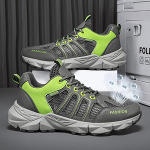 Zapatillas deportivas de malla transpirable para hombre 2026, con cordones, de moda, delgadas, de verano, con suela gruesa antideslizante para correr y senderismo - Product Image 2