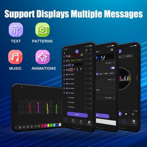 Letrero LED Programable, Pantalla Flexible Desplazable, Control por Aplicación, Animación de Texto Multicolor para Autos, Bares, Tiendas, Promociones - Product Image 3