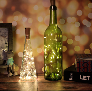 Kolpop10 Mini Fairy <strong>Indoor</strong> Party Decor Plastic LED Lights 18 Packs <strong>Battery</strong> Operated Vintage Style Dimmable Wine Bottle <strong>Lighting</strong> - Product Image 4