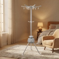 Sèche-linge électrique compact avec minuterie automatique, pliable et portable, machine de séchage ventilée pour la maison