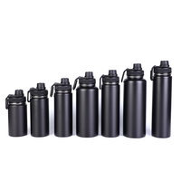 Botella Térmica de Boca Ancha con Aislamiento de Doble Pared de Acero Inoxidable de 18oz, 32oz, 40oz, Mantiene Bebidas Calientes y Frías