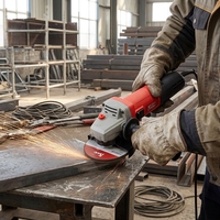 Meuleuse d'angle électrique filaire Burley 950W à vitesse variable 11000 tr/min, moteur à balais de qualité industrielle pour la découpe, le polissage et le décapage de la rouille