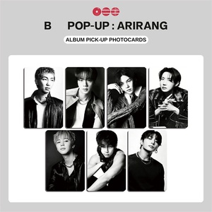 Set de 7 Fototarjetas KPOP de ARIRANG, Tarjetas LOMO Brillantes de Doble Cara, JIN, JIMIN, JK, <span class=keywords><strong>J</strong></span>-<span class=keywords><strong>HOPE</strong></span>, SUGA, V, RM, Regalo para Fans - Product Image 3