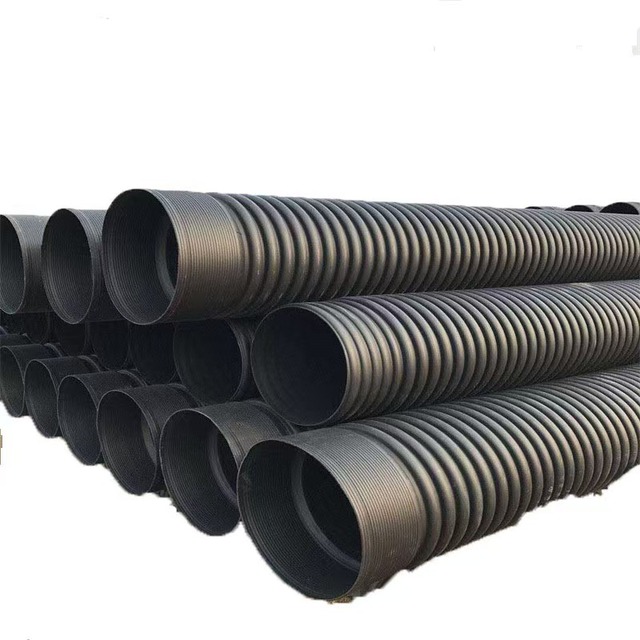 HDPE Double-wall Corrugated Drainage Pipe High Pressure Flexible Corrosion Resistant Eco-friendly Material Light Weight ZOHE