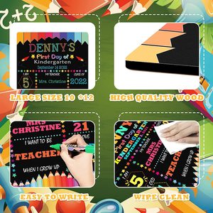 Panneau d'affichage pour photos, accessoire pour le premier jour des enfants, tableaux noirs double face - Product Image 3