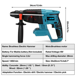 Ensemble d'outils sans fil Makita 4 pièces avec batterie au lithium, perceuse à percussion, meuleuse d'angle, clé à chocs, pour percer, couper et rénover - Product Image 2