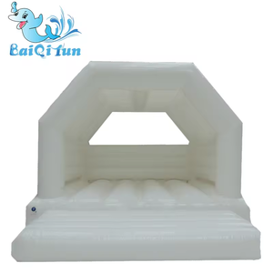 Perlengkapan dekorasi pernikahan model baru 2025, perlengkapan hiburan dalam ruangan, istana tiup Pastel, kastil goyang putih - Product Image 5