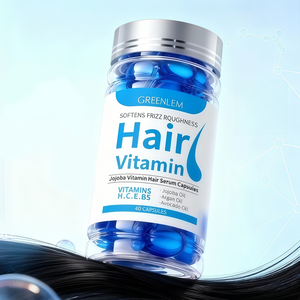 GreenLem SOFTENS FRIZZ RQUGHNESS Vitamine capillaire Jojoba Sérum capillaire en capsules - Product Image 3