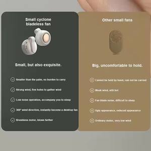 Nouveau Ventilateur Portable Sans Lames Mini Tourbillon Silencieux 900mAh USB Personnalisable pour l'Extérieur – Vente en Gros - Product Image 3