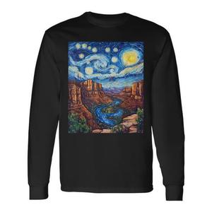 T-shirt à manches longues Grand Canyon Van Gogh Style Starry Night - Product Image 1