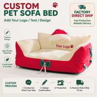 Tapis de coussin écologique de Noël pour animaux de compagnie pour chiens chats confortable chaud amovible lavable hiver utilisation intérieure canapé transfrontalier