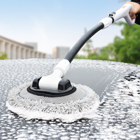 Cepillo de limpieza de coche de microfibra Esun poste telescópico giratorio de 180 ° ajustable para lavado de coches