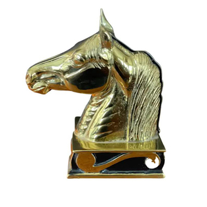 Sujetalibros de caballo de semental pulido de latón vintage decorativo de último diseño - Product Image 1