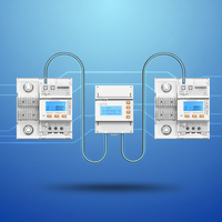 Medidor de Energía CC Acrel DJSF1352-D-600, Monofásico 0-600A, Modbus, Riel DIN, para Carga de Vehículos Eléctricos, Monitoreo Solar, Clase MID 1.0