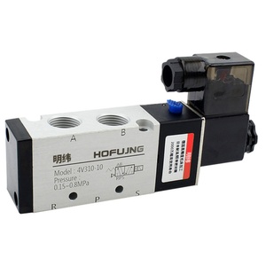 4V Series 5/2 Way 4V310-10 Single Electric <b>Control</b> Solenoid Valve Hofujng - Product Image 1