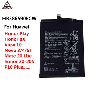Batterie d'origine HB386590ECW pour <span class=keywords><strong>Huawei</strong></span> Honor 8X/Honor Play/20/20S <span class=keywords><strong>Huawei</strong></span> <span class=keywords><strong>P10</strong></span> Plus/Nova 5T/4/3 <span class=keywords><strong>Huawei</strong></span> View 10/V10/Mate 20 <span class=keywords><strong>Lite</strong></span> - Product Image 2