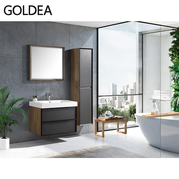 Quality modern european furniture bathroom cabinet storage bathroom vanity