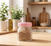 Botol Penyimpanan Kaca Kedap Udara Sishang Kitchen dengan Tutup Plastik 500ml untuk Kacang, Permen, Madu & Acar