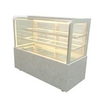 Réfrigérateur de présentation de gâteaux à température unique, à poser sur comptoir, avec éclairage LED et étagères réglables, vente directe usine