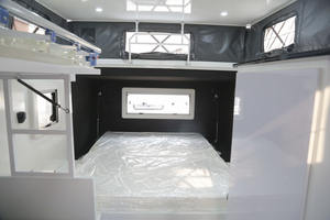 Caravane compacte tout-terrain <span class=keywords><strong>avec</strong></span> douche, cuisine et panneau solaire, remorque de camping légère remorquable par SUV pour le camping - Product Image 5