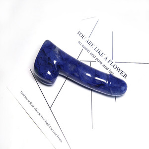 Consolador de cristal azul en forma de pene, piedra de fusión Yoni Shakti, Varita, juguetes para adultos para placer propio, pareja, masaje de piedras preciosas, diosa de Jade - Product Image 6