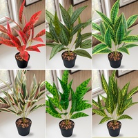 Planta Artificial con Hojas de Madera que Cambian de Color, Decorativa en Maceta, para Arreglos de Boda, Lámina de PVC Roja, Falsa, Verde, para Interiores