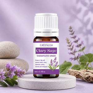 Aceite Esencial de Salvia Esclarea Prensado en Frío, Grado Terapéutico, 100% Puro y Natural, Hidratante para el Cuidado Corporal, 5 ml, Marca Privada - Product Image 1