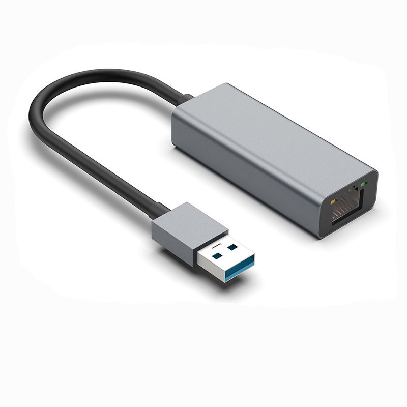 Gris-USB a RJ45-100M-Aluminio