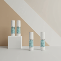 Flacon pompe airless en plastique à bouchon hermétique 15ml 30ml 50ml, distributeur d'emballage cosmétique pour crème et lotion de soin, avec système de conservation sous vide
