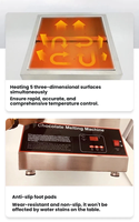 Machine à chocolat électrique certifiée CE, neuve, avec réchauffeurs de fromage et de beurre pour snacks