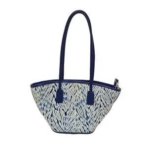 Factory Wholesale Chinese Tie-Dye Batik Arts Blue Bags Handmade Women'S Tote Bags