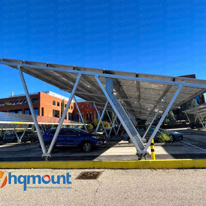 Structure de <span class=keywords><strong>caport</strong></span> de parking photovoltaïque personnalisée en aluminium Système de montage d'auvent PV Abri de voiture solaire - Product Image 3