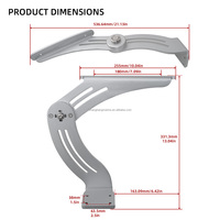 Support de siège de bateau pliant en aluminium, charnière de base de chaise marine pour yacht, vente en gros d'usine