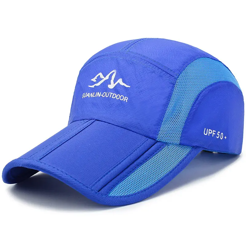 Topi olahraga Trail musim panas, topi lari Golf cepat kering luar ruangan berventilasi ringan tidak terstruktur
