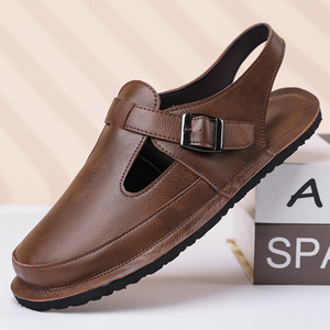 Sandalias Planas de Verano para Hombre, Punta Abierta, Casuales, de Calzado Fácil, Suela de Goma, Fabricadas en Vietnam, Color Sólido, Entresuela de EVA, Forro Textil - Product Image 1