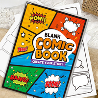 Leeres Comic-Skizzenbuch DIY Cartoon-Geschichten-Zeichenbuch mit Mehrfach-Layout-Paneelen Kreatives Schreib- und Kunstnotizbuch für Kinder