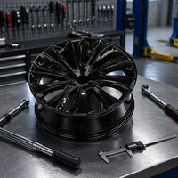 Jantes forgées 5x130 22x9.5/10.5 6061-T6, style Mulliner, cinq branches, noires, en alliage forgé, compatibles avec les berlines, SUV et véhicules électriques (tuning).