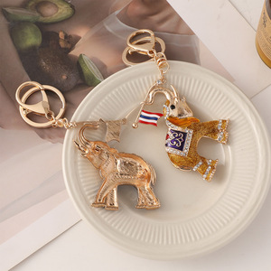 พวงกุญแจช้างการ์ตูนหลากสีลายเอเชียตะวันออกเฉียงใต้พวงกุญแจ - Product Image 4