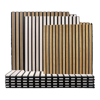 Plaque diffuseur acoustique au design moderne latte de bois en fibre de polyester confortable pour studio de danse café nouveau style de solution graphique