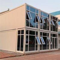 Maison conteneur préfabriquée moderne isolée, modulaire et connectable par boulons, pour boutique éphémère et bureau commercial