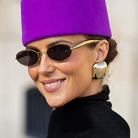 Nouvelle Arrivée Lunettes de Soleil Tendance Haut de Gamme en Métal à Monture Ovale Fine, Protection UV400, Verres Classiques Style Abat-jour